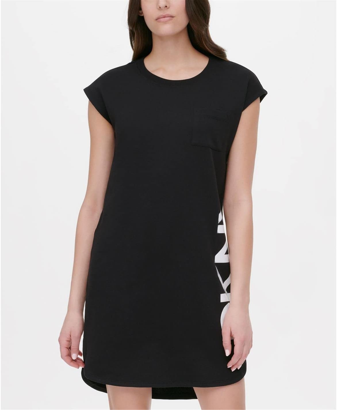 DKNY Women's Sportswear Cap Sleeve Logo T-shirt Dress - Image 3