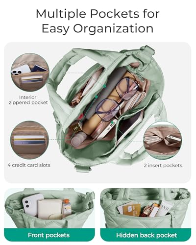 Image of BAGSMART Crossbody Bags for Women, Lightweight Purses for Women, Quilted Puffer Tote Handbags for Daily Use,Shop,Travel