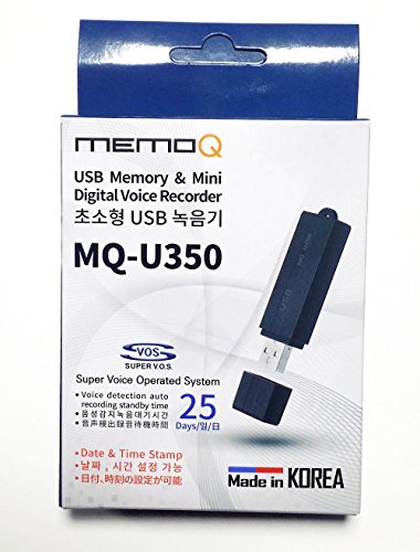 Preisvergleich Produktbild MQ-U350 USB-Speicher und digitales Diktiergerät, 8 GB, Schwarz