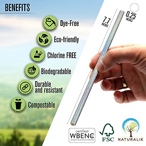 Naturalik 100 pitillos de papel biodegradables Color plateado miniatura 2