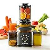 TJean Estrattore di succo a freddo con bocchetta di riempimento da 110 mm per frutta e ver...