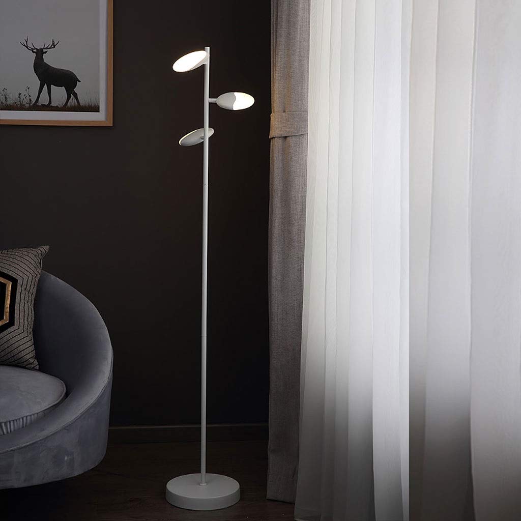 HASMI Piantana Lampada Da Terra Lampada da terra a tre teste Lampada da studio a LED for soggiorno camera da letto Lampada da seduta verticale creativa Lampada Da Terra