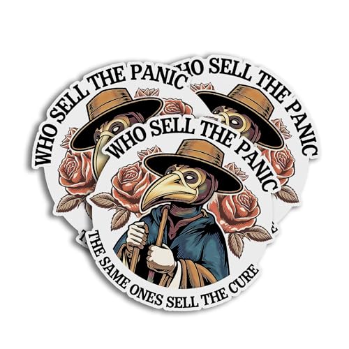 Who Sell the Panic The Same Ones Sell the Cure Dark Academia Decal Sticker for Tumbler, Mug, Laptop,...