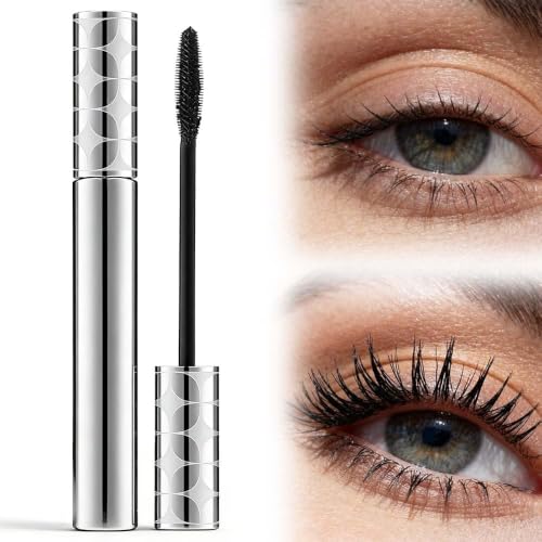 Mascara for Older Women 60 Plus 2026 Upgraded Waterproof Mascara for Volume and Length 3D Curling Eyelash Long-lasting Washable Smudge Proof & No Flaking (Black)