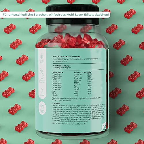 Haar, Haut und Nägel Gummibärchen von Seven Elements Nutrients