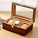 Produktbild Aufbewahrung 3 Tisch Uhrenbox Haushalt Schmuck Aufbewahrungsbox Betrachtungs-Sammelbox Uhr-Display-Box Geschenk (Color : Brown, Size : 12 * 22 * 15cm)