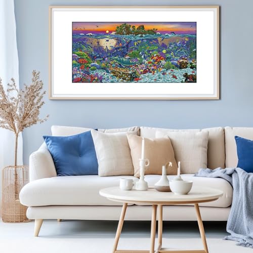 DIAMOND DOTZ Coral Reef Island Diamond Painting Kits for Adults - Diamond Art Kits a Relaxing Creative Craft Kit with Dotz Gems 51x25 - Thumbnail 7