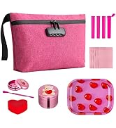 MAICHENG Smell Proof Bag with Combination Lock, Large Smell Proof Containers, Carbon Lined Odor P...