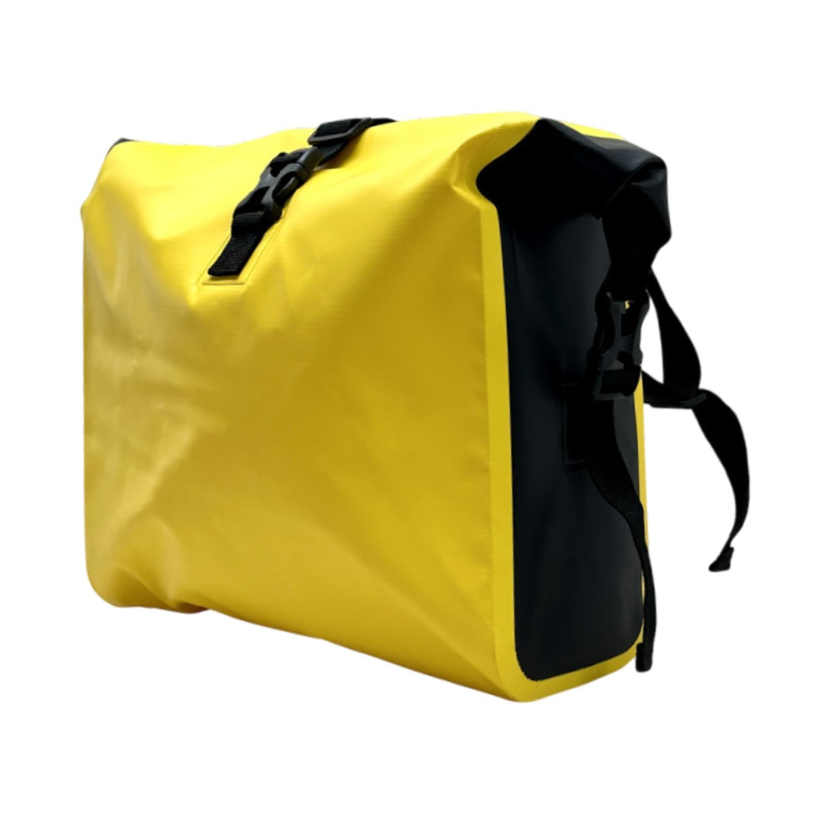 QSTDGVPW Waterproof Bike Pannier Bicycles Rear Rack Bag Saddle Bag Backseat Storage Pouch for Grocery, yellow