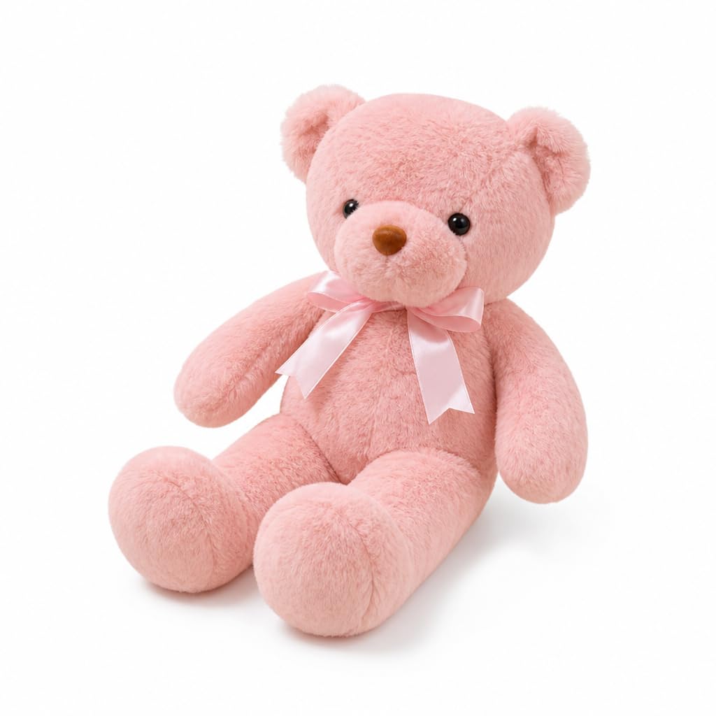 RJFUJP 1 PCS Pink Teddy Bear, Soft Plush Companion for Adults