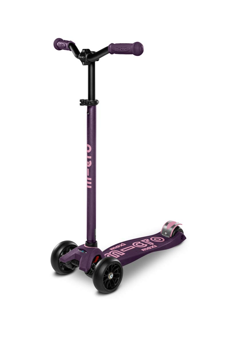 Micro Kickboard - Maxi Deluxe Pro Kick Scooter - Smooth-Gliding, 3-Wheeled, Lean-to-Steer Design with Fat, Stable Wheels and Chopper-Style Handlebars for Ages 5-12