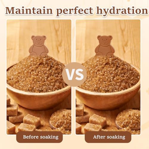 2PCS Brown Sugar Saver, Brown Sugar Bear, Terracotta Browns Sugars Keeper - 3