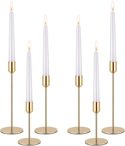 Miniatura 15 de Juego de 12 portavelas negros para candelabros, portavelas cónicos de metal para mesas de boda, centros de mesa, velas, cena, decoración del hogar
