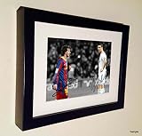 Firmado Cristiano Ronaldo Lionel Messi real madrid Photo fotografía marco autógrafo 1B