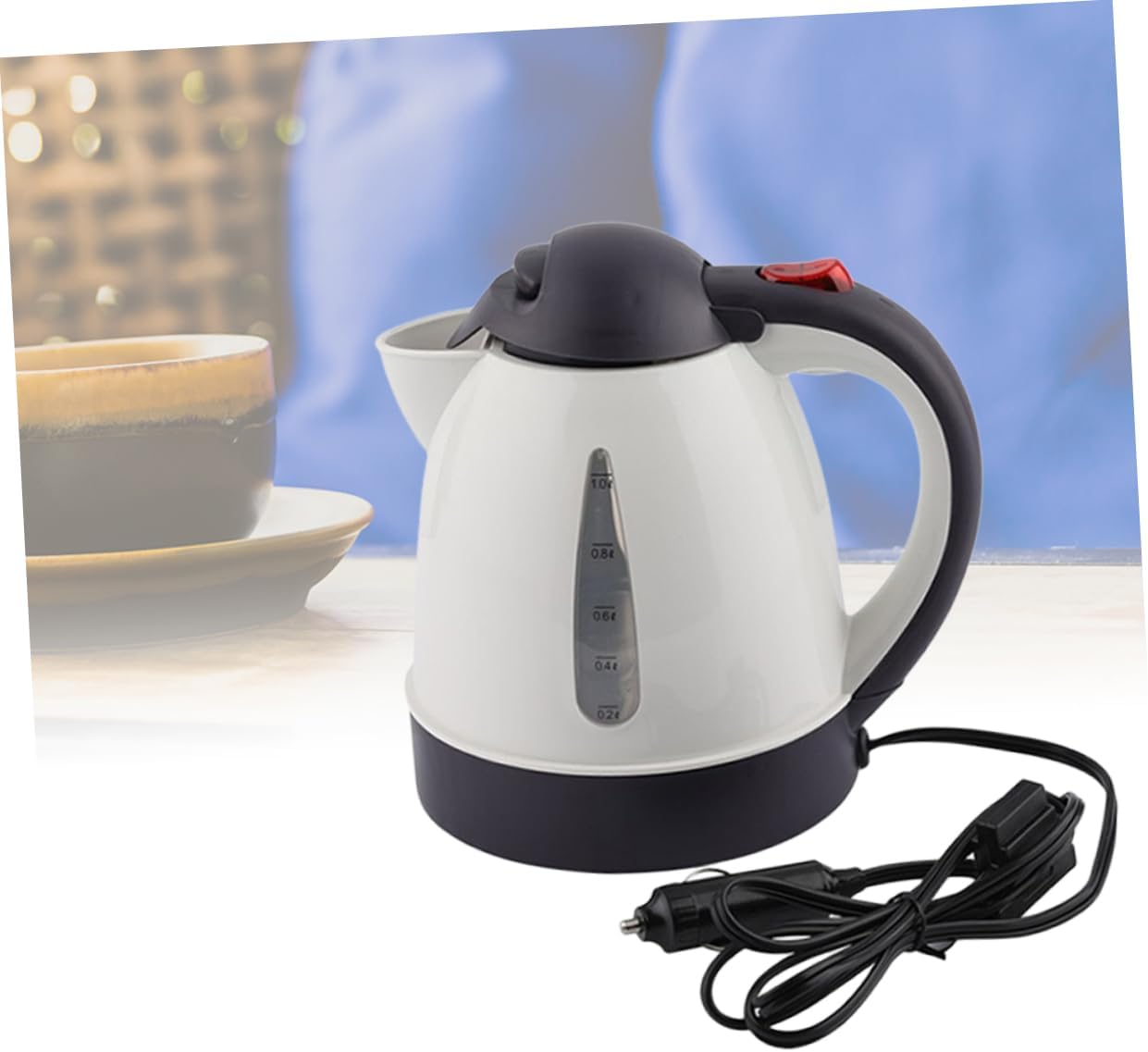 Garneck 12v 150w Fast Boil Electric Kettle Car Tea Heater Auto Shut-off Stainless Steel Interior Safe and Healthy