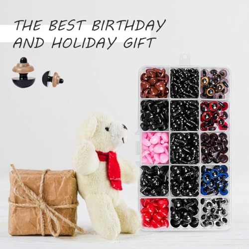 Image of PATPAT 752pcs Safety Eyes for Crochet, Amigurumi Doll Making Kit | Safety Eyes for Crochet Dolls and Amigurumi, Assorted Sizes, Eye and Nose Fittings for DIY Handicraft Projects