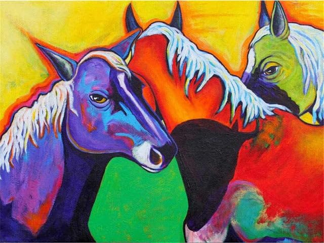 Peinture à l'huile par numéros salon toile animaux 50x40