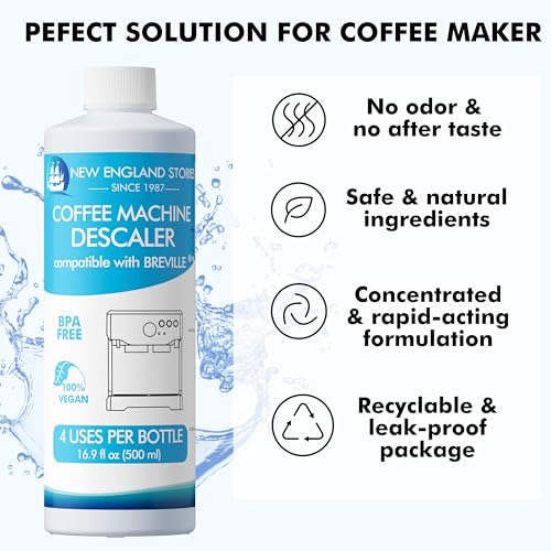 Image of 8 Uses Breville Compatible Descaling Solution, 2 Years Descaler Kit Come with 8 Cleaning Tablets, Maintenance Kit Specially Designed to Clean Breville Machines (4 Use Each Bottle, 2 Bottles)