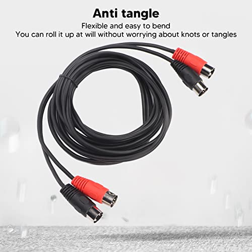 Hosi 5 Pin 2 Din To 2 Din Cable, Tanglefree Male To Male Din 5 Pin To Din 5 Pin Cable Stable Transmission Easy To Use For Led Lights #TOP3