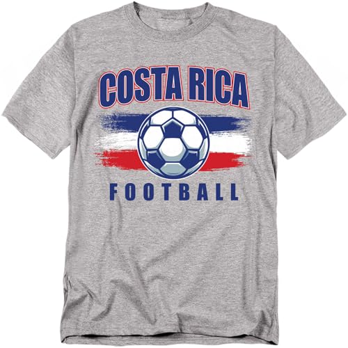 Popfunk Costa Rica World Football Fan Unisex T-Shirt, Athletic Heather, 3XL