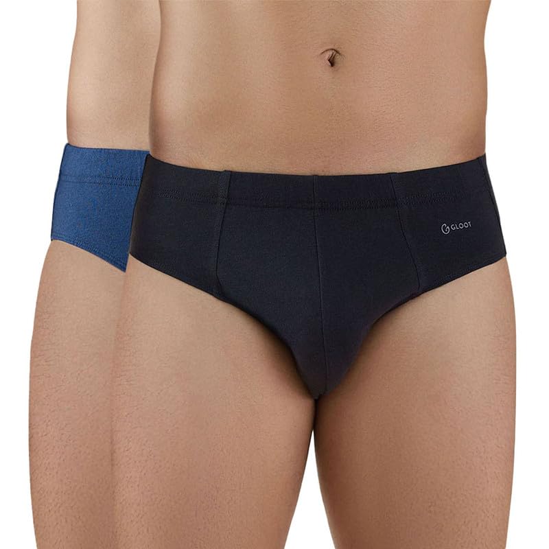 Image of GLOOT Men's Cotton Solid Briefs