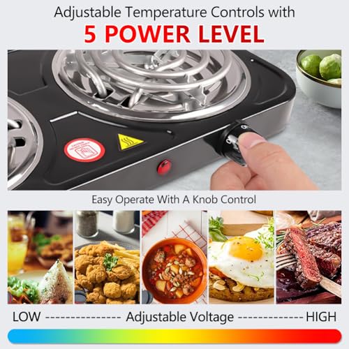 Electric-Countertop-Burner-Double-Burner-2000W-Induction-Cooktop-Portable-Electric-Hot-Plate-5-Level-Adjustable-Temperature-Control-Cooking-Ranges-for-Home-Dorm-Camping-Cooking
