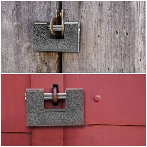 Miniatura 5 de Kurtzy Candado Resistente Con 4 Llaves - Candado Seguro Acero Endurecido Monobloque Grillete Grueso 12 Mm - Candados Para Puertas, Contenedor, Cobertizo, Portones, Garaje Y Almacenes