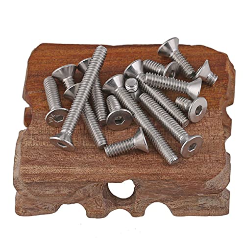MACHSWON 100 PCS Hex Head Screw Bolts 10#-24 * 3/8 304 Stainless Steel American Hex Tap Bolts Countersunk Head Socket Thread Hexagon Screws - Image 3