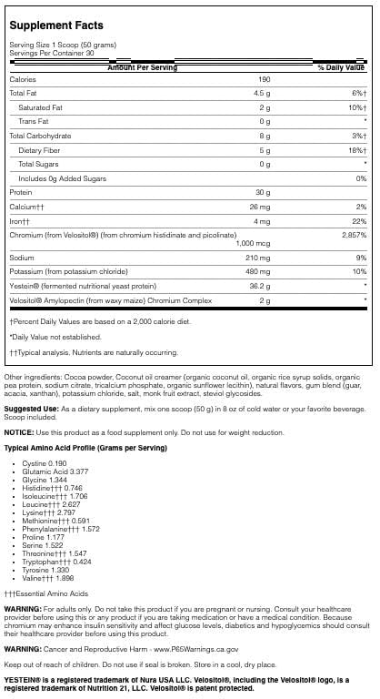 Swanson Full Potential Vegan Protein - Chocolate Flavor, Whole Vegan Protein Powder for Muscle Building and Recovery - 30 g