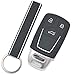 Produktbild Schlüssel Hülle AD Wabenmuster + Keytag für 3 Tasten Auto Schlüssel Silikon Cover von Finest-Folia (Schwarz Weiß)