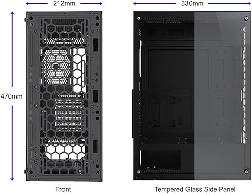 Miniatura 10 de Bgears b-Optillusion Gaming PC ATX, panel frontal ARGB con ilusión óptica especial, lado de vidrio templado. USB 3.0, soporte hasta tarjeta madre