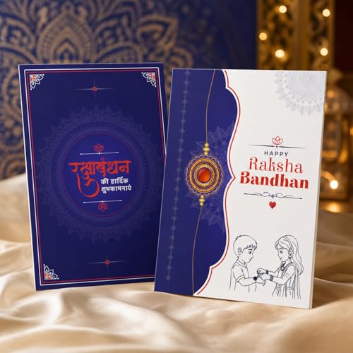 Image of Oblivion Elegant Handcrafted Multicolor Rakhi Combo for Brother Bhaiya Bhai with Thali, Roli Tikka, Silver Color Pooja Coin & Greeting Card | Raksha Bandhan Festival Gift Set | Pack of 7