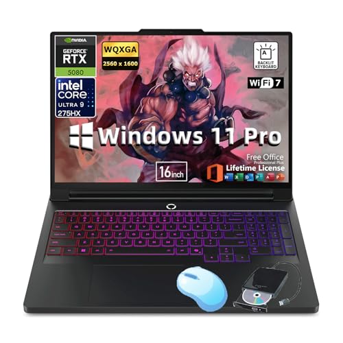 Image of Lenovo Legion Pro 7i Gen 10 Gaming Laptop | GeForce RTX 5080 16GB GDDR7 | Intel Ultra 9 275HX | 16 inch 240Hz OLED Display | RGB Backlit KB | Wi-Fi 7 | Win 11 Pro | Office Lifetime | 64GB RAM | 1TB SSD