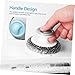Ipetboom 3-Piece Stainless Steel Scrubbers Handles Dish Cleaning Brush Set Dish Washing Brush for Kitchen Sink
