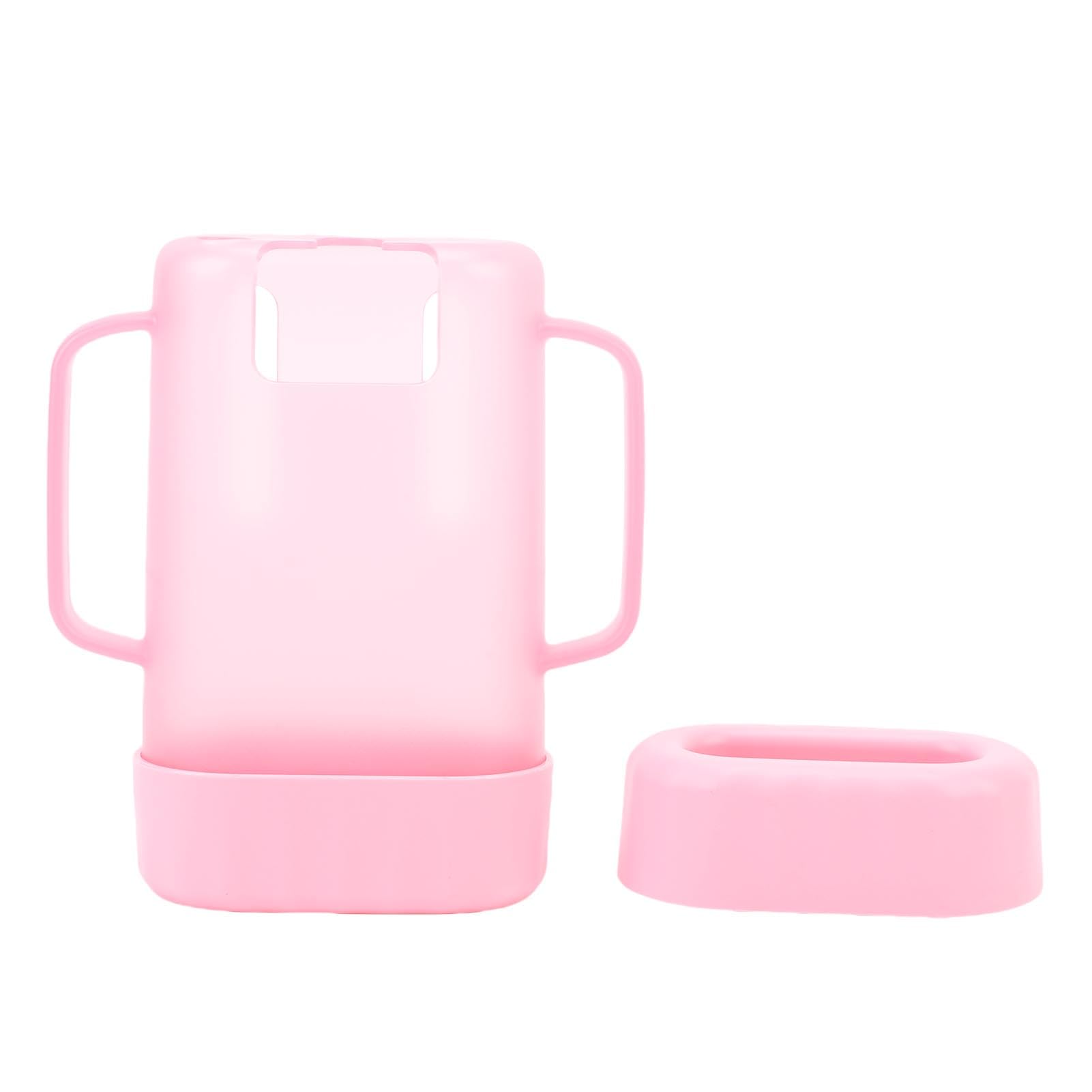 Keenso Squeeze Proof Food Pouch Holder with Handle for Food Pouches and Drink Juice (Pink)