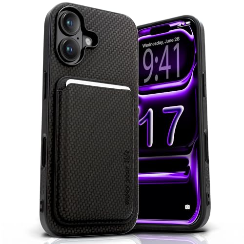 Étui iPhone 17 noir MagSafe ORRO doté d'un portefeuille amovible magnétique