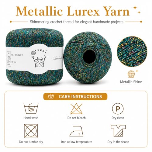 Image of 80g Sparkle Silver Lurex Thread Shining Yarn, Metallic Crochet Thread Yarn for Crocheting, Sparkle Metallic for Knitting Clothes, Car Charm, Keychain Charm(Jade)