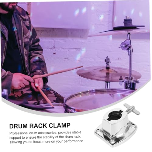 BESTonZON 2pcs Cymbal Clamp Fitting Drum Cymbal Holder Base para montaje seguro de set de batería miniatura 7