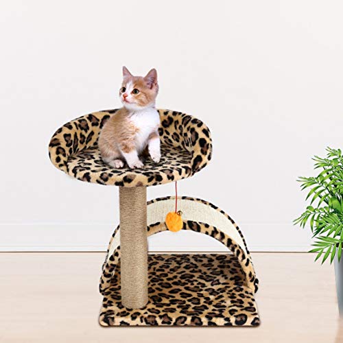 Moldura para escalada de árvore de gatos para animais de estimação, brinquedo com formato de bola de