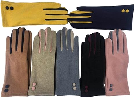 Suède Handschoenen Suède Suède Dameshandschoenen Winter Plus Fluwelen Verdikking Luchtdicht En Warm Touchscreen Outdoor Riding Caramel
