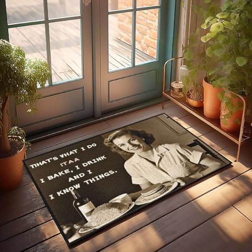 Paillasson automne grand tapis d'intérieur humour pâtisserie boisson 50x80cm - 2