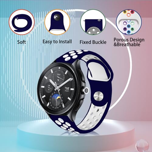 PaceBid 22mm Strap Compatible with Xiaomi Watch S4/Redmi Watch 5 Active/5 Lite/S4 Sport/S3/S1 Pro/S1 Active/S1 - Image 2