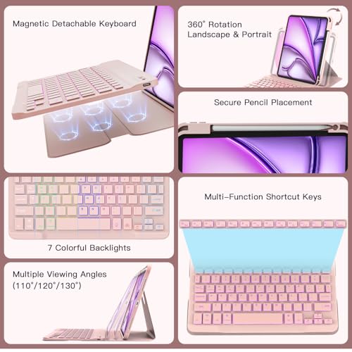 Image of RAYMCRAFT for iPad Air 11-inch Case with Keyboard M4 /M3 /M2 (2026 /2025 /2024)