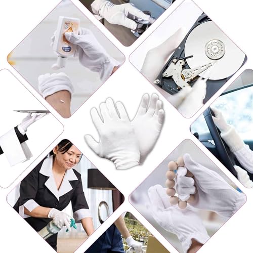 Kuber Industries Hand Gloves | 2 Pair | Cotton Half Gloves | Sun Dust Protection Gloves for Men & Woman | Cloth Gloves For Driving, Biking, Cycling | Pollution Hand Gloves | White 7 511unZans4L
