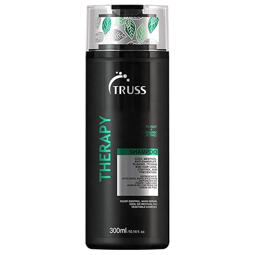 TRUSS Therapy Champú anticaspa para mujeres y hombres, champú para el cabello y tratamiento con picazón en el cuero cabelludo infundido con mentol,