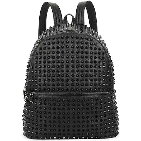 YOUNXSL Backpacks for Women and Men Vintage Rucksack Rivet Studded Shoulder Purse Zipper Handbag Unisex Daypack Dayback Bag Cover