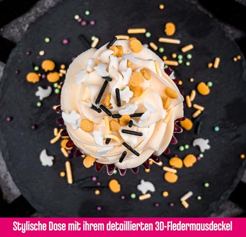 DECOCINO Streudekor Sammlerdose Geist Halloween - Ein muss für alle Halloween Fans, Streusel zum Gruseln für Muffins, Cupcakes, Torten oder Motivtorten