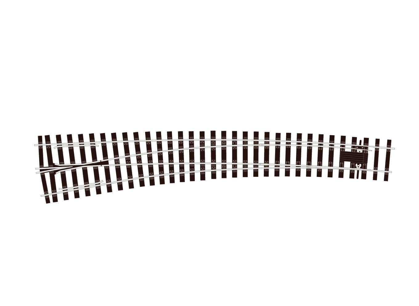 Peco SL-E787BH Streamline Left Hand Curved Turnout