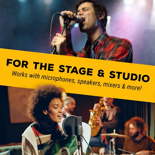 Gls Audio 25 Foot Mic Cable Patch Cords - Xlr Male To Xlr Female Black Microphone Cables - 25' Balanced Mic Snake Cord - Single #TOP1