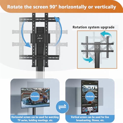 Soporte de Piso para TV Portátil, Ajustable y con Ruedas miniatura 3